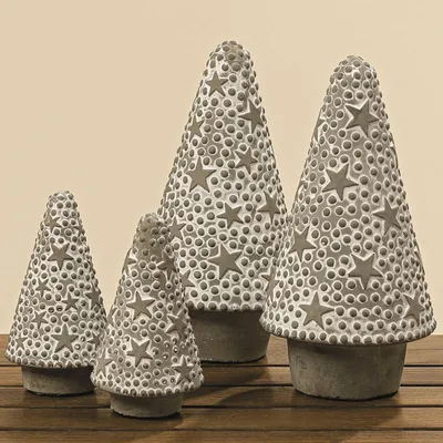 Produktbild von Deko Baum Beton mit Sternen H 12 cm Ø7 cm Stückpreis