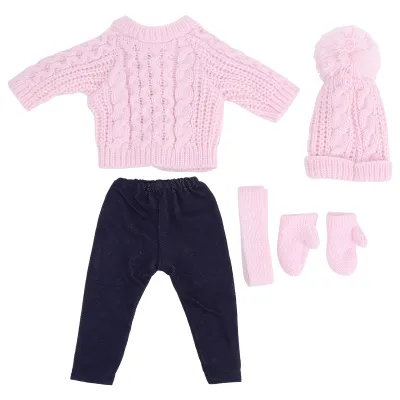 Produktbild von Puppen-Kleidung,Puppen-Pullover,Baby-Puppen-Outfit,Mädchen-Puppen-Hosen,Mädchen-Puppen-Hut,Puppen-Zubehör