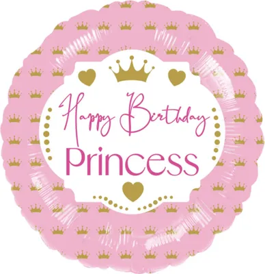 Produktbild von 18"/Ø43cm Folienballon "Happy Birthday" Princess
