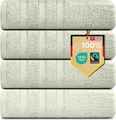 Produktbild von 4er Set Handtücher Plain hellgrün 50x100 : Hellgrün : 50x100