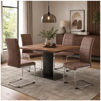 Produktbild von Schwingstuhl SallyC Braun, hohe Rückenlehne, Sitzhöhe 47,5 cm, 120 kg Belastbarkeit, 42x99 cm