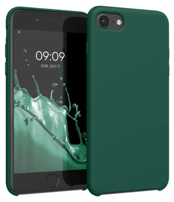 Produktbild von kwmobile Handyhülle für Apple iPhone SE (2022 / 2020) / iPhone 8 / 7 Hülle - Case Silikon - Kabelloses Laden - Schutzhülle Cover in Türkisgrün