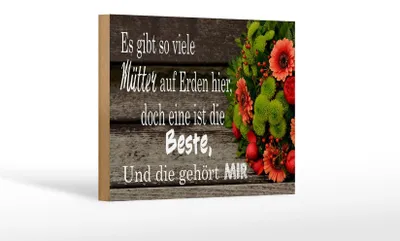 Produktbild von Holzschild Spruch 18x12 cm es gibt viele Mütter doch eine