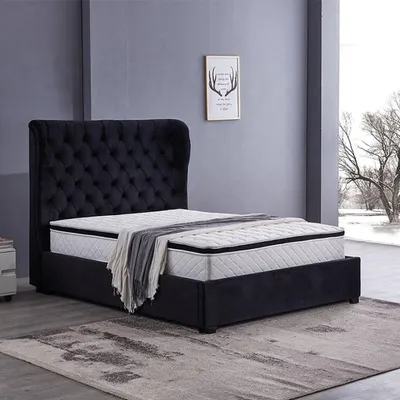 Produktbild von Bett Chesterfield Polsterbett Luxus Schlafzimmer Design Betten Leder 140x200cm
