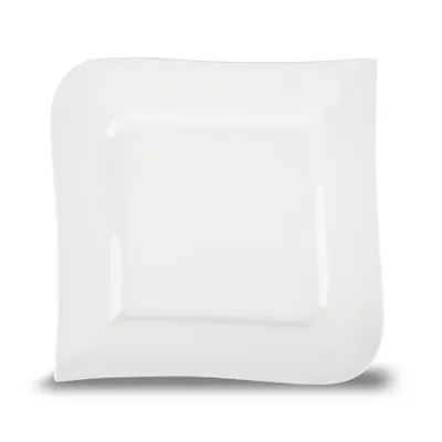 Obrázek produktu pro Talíř Servírovací Talíř Talíř Oběd Talíř Talíř Dezertní talíř Čtvercový porcelán ČISTÝ 24,5 cm HOMLA