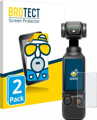Produktbild von 2x BROTECT Schutzfolie für DJI Osmo Pocket 3 Displayschutz Displayschutzfolie Folie Matt Entspiegelungsfolie