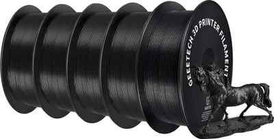Obrázok produktu pre filament pre 3D tlačiarne, ekologický materiál PLA, kompatibilný s tlačiarňami FDM, čierny