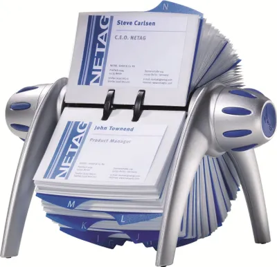 Obrázok produktu pre Durable Visifix flip, 400 karty/kariet, Modrá, Strieborná, 104 x 72 mm, 215 mm, 185 mm, 120 mm
