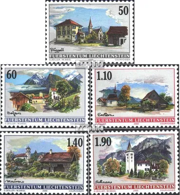 Produktbild von Briefmarken Liechtenstein 2000 Mi 1229-1233 (kompl.Ausg.) gestempelt Dorfansichten