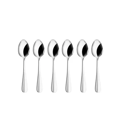 Produktbild von TEELÖFFEL Kaffeelöffel 6er Set im Box Edelstahl Kuchenlöffel Dessertlöffel 14 cm
