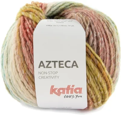 Produktbild von Katia Azteca 7880 Brown/Blue green Strickgarn
