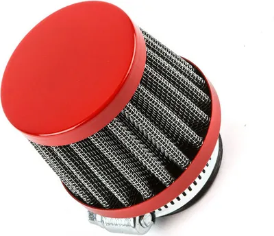 Imagen del producto de Filtro de aire cónico rojo, pequeño, para carburadores KN, de 28/35 mm.