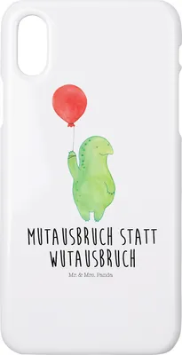 Produktbild von Mr. & Mrs. Panda Iphone 10 Handyhülle Schildkröte Luftballon - Weiß - Geschenk, Schildkröten, Cover, Motivation, Motivationsspruch, Handy, Hülle, X