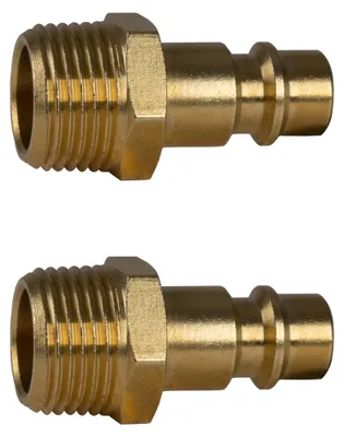 Produktbild von Güde Druckluft-Stecknippel | 3/8" AG | Messing | Gewindeanschluss | 2 Stk.