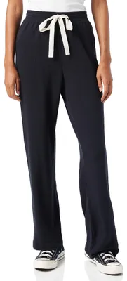 Produktbild von A. Essentials Damen Leichte Frottee-Pyjamahose mit Kordelzug, Schwarz, L