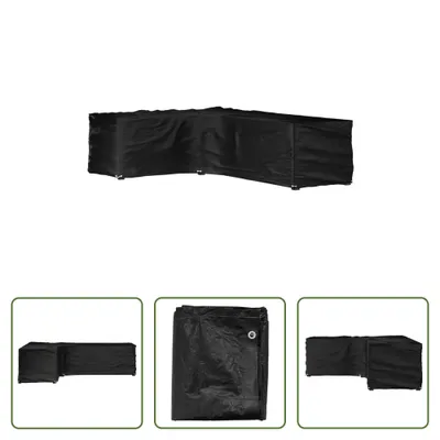 Image de The Living Store Couverture pour meubles de jardin en L 16 oeillets 210x260x80 cm