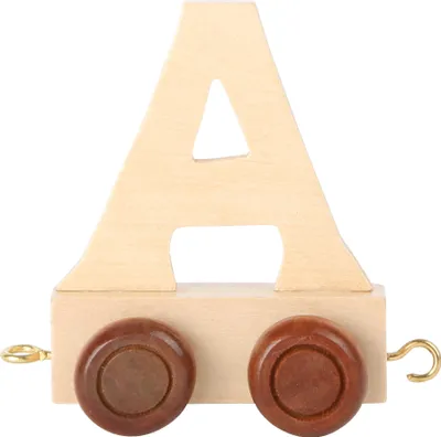 Produktbild von Small Foot Design 7460 Buchstabenzug aus Holz, Buchstabenwaggon A, natur (1 Stück)