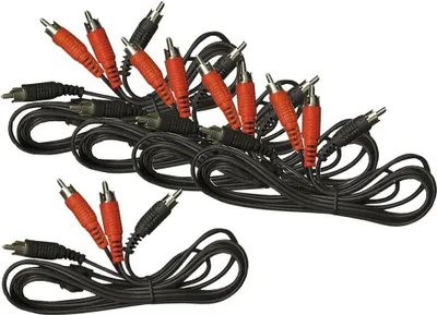 Produktbild von 5er Set 1,5m Cinch-Verbindung Stereo Stecker/Stecker