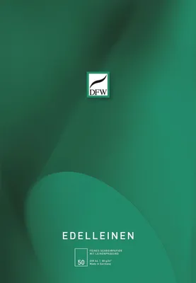 Produktbild von DFW 820100 Briefblock Edelleinen - A4, unliniert, 80 g/qm, 50 Blatt