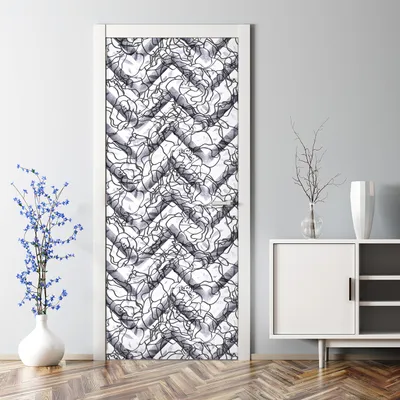 Produktbild von Dekorative Türposter selbstklebend Klebefolie Wandaufkleber Türaufkleber Abstrakt Blumen 77 x 200 cm