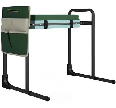 Produktbild von GartenkniepolsterundSitz,150kgTragkraft,GartenhockermitdickgepolstertemKniebereich,ausziehbarenStahlbeinen
