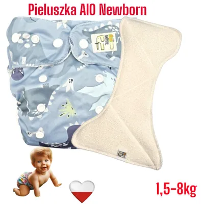Produktbild von DINO AIO NEWBORN wiederverwendbare Pocketwindel aus Mikrofaserfleece