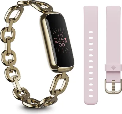 Produktbild von Fitbit Luxe, Aktivitäts-Trackerarmband, AMOLED, Wasserfest, Gold