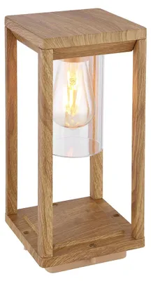 Produktbild von Außenleuchte, Sockelleuchte, ALU, Holzoptik, H 35 cm