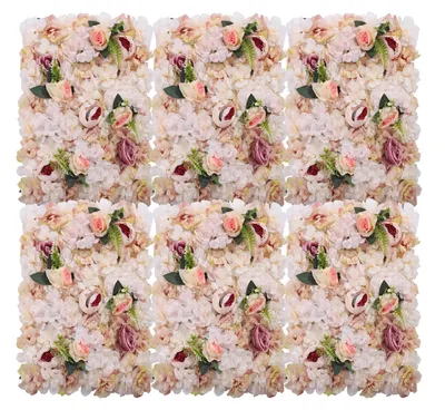 Immagine prodotto di Decorazione a parete con fiori artificiali, design personalizzabile, ideale per eventi, rosa e giallo