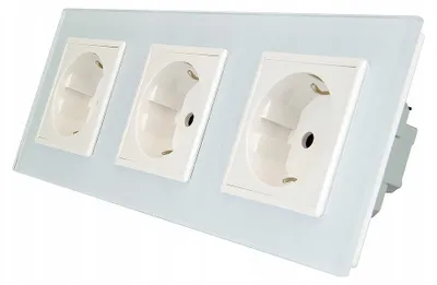 Produktbild von LIVOLO VL-W03EU-61 Dreifachsteckdose Glas Weiß