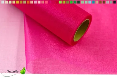 Produktbild von 9m Rolle Organza 36cm SNOW, Farbauswahl:fuchsia / pink 187