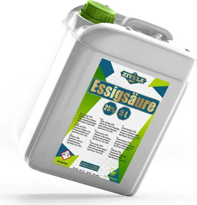 Produktbild von 5L Essigsäure 25% - Der sanfte Allrounder für Ihren Haushalt! | 5L Essigsäure 25% Lebensmittelqualität Europe