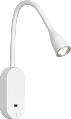 Produktbild von kalb | Tulipano II LED Bettleuchte 4.5W Leseleuchte Bettlampe USB Ladefunktion schwarz od. weiss