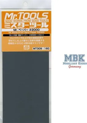 Obrázok produktu pre GUNZE GSMT309 Mr Waterproof brúsny papier zrnitosť 2000 (4 listy)