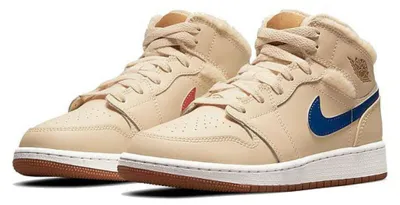 Produktbild von Air Jordan 1 Mid Fleece Pearl White GS Schuhe - DO2207-264