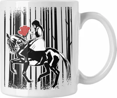 Produktbild von Trendation - Lustige Reiter Sprüche Geschenk Tasse Reiterin Pferde Mädchen Geschenkidee Pferde Grafik Mädchen (Weiß)