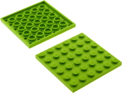 Produktbild von 2x Lego Bau Platte 6x6 lime grün Basic Grundplatte 3942 41094 3189 4525858 3958