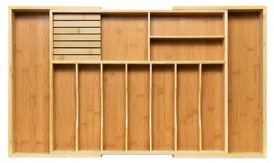 Produktbild von Besteckkasten Schublade Erweiterbar 12 Fächer 52,3-89 cm