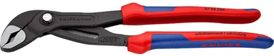 Produktbild von KNIPEX 87 02 300 Cobra® Hightech-Wasserpumpenzange mit Mehrkomponenten-Hüllen grau atramentiert 300 mm