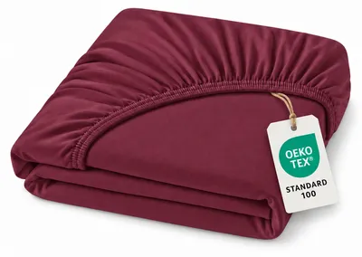 Immagine prodotto di Lenzuolo con angoli in jersey Topper  200x220 cm  Bordeaux