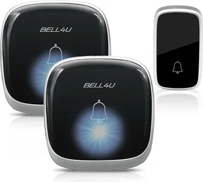 Produktbild von Bell4U Kabellose Türklingel - Funkklingel - 2 Empfängern - Keine Batterie Erforderlich - Wasserdicht - 4 Lautstärkestufen