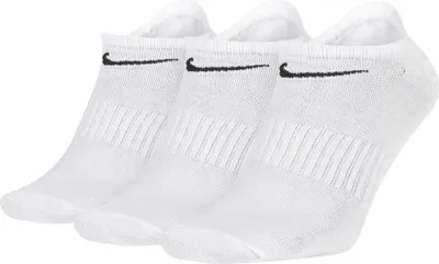 Zdjęcie produktu dla Nike – lekkie skarpetki niewidoczne, 3 sztuki, białe