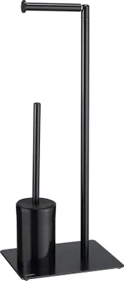 Obrázek produktu pro Stojan na toaletní papír, volně stojící, držák na náhradní roli, 200 x 250 x 610 mm, černý