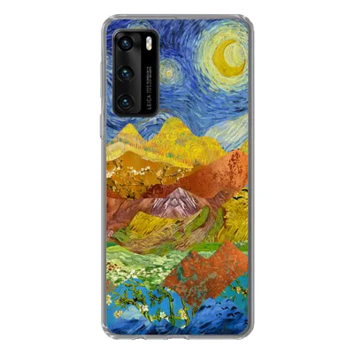 Produktbild von MuchoWow® Handyhülle Schutzhülle Hülle für Huawei P40 Alte Meister - Collage - Van Gogh Silikon Softcase Handy Hülle - Handytasche