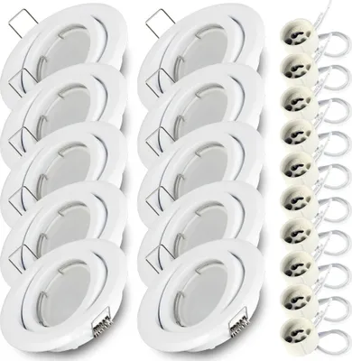 Produktbild von 10x Einbauspot SET RIK.19 schwenkbar weiss GU10 7W neutralweiss