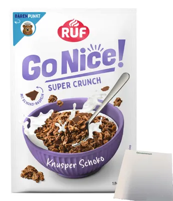 Produktbild von RUF GoNice Knusper Schoko (50g Packung) + usy Block
