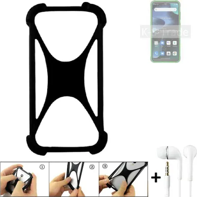 Produktbild von K-S-Trade Handy-Hülle + headphones kompatibel mit Blackview BV5200 Schutz-Hülle Bumper Silikon Cover Case Silikoncase Silikonbumper TPU Softcase