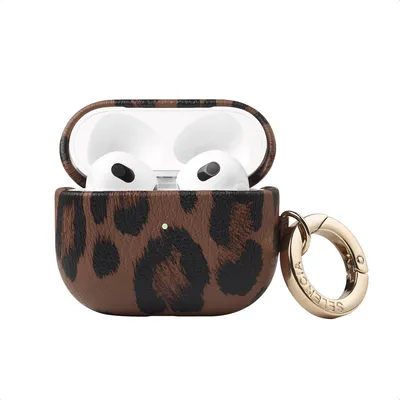 Produktbild von Selencia Sabi Case AirPods 3 - Leopardenmuster - Mocha Brown