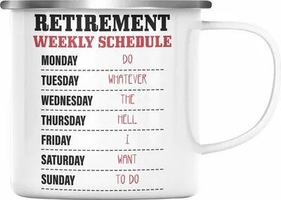 Produktbild von Trendation - -  Renter Emaille Tasse Ruhestand Geschenk Rente für Mann Frau Lustig Renteneintritt Abschied Rentnerin Sprüche (Silber)