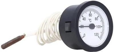 Productafbeelding van Keukenthermometer met koperen sensor - Temperatuurbereik 0-120°C - Afstandsmeting - 52mm